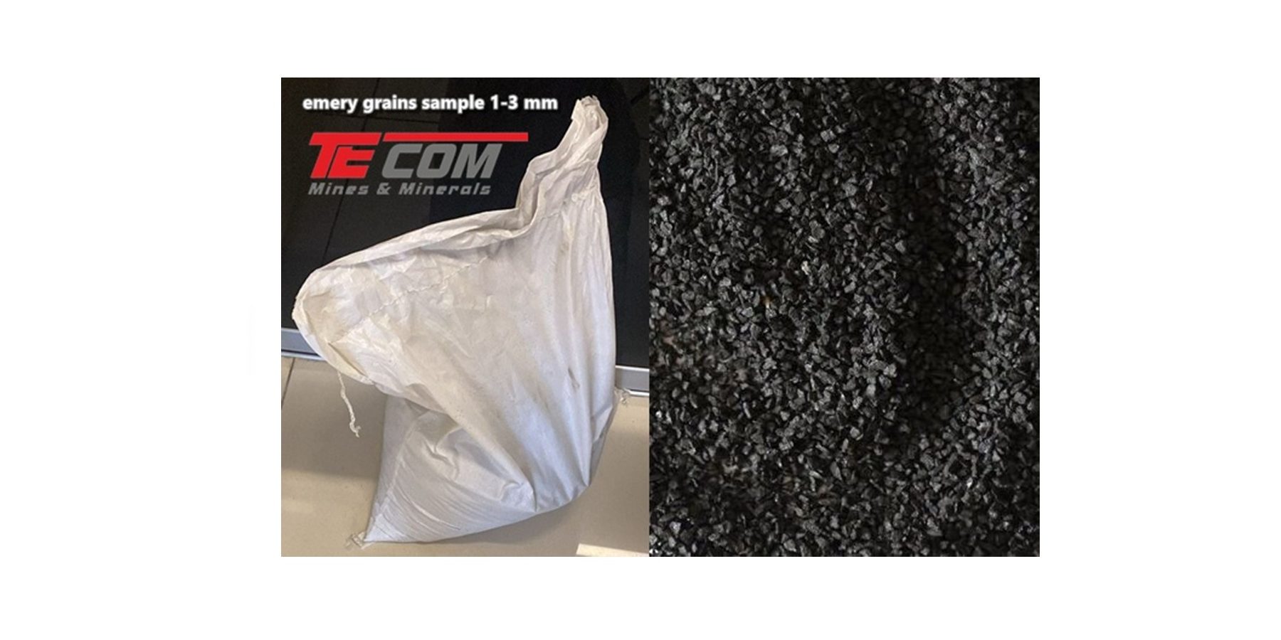 emery corundum grains (1-3 mm) sample to Belgium