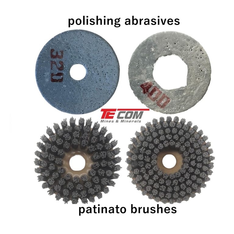 Polishing Abrasives plus Patinato Brushes To Create Leather Effect For Marble And Granite