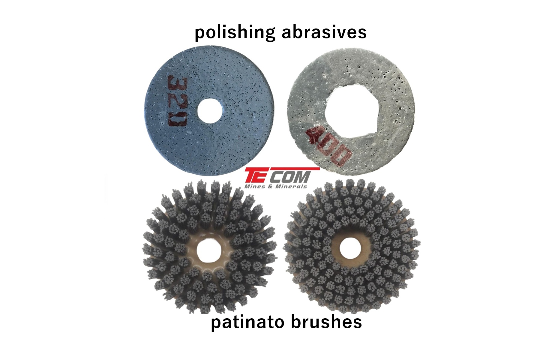 Polishing Abrasives plus Patinato Brushes To Create Leather Effect For Marble And Granite