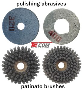 Polishing Abrasives plus Patinato Brushes To Create Leather Effect For Marble And Granite